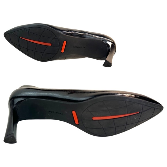 ROCK PORT WOMEN'S TOTAL MOTION SHEEHAN HEEL SHOES SIZE: 6.5 IN BLACK PATENT. - Picture 9 of 14